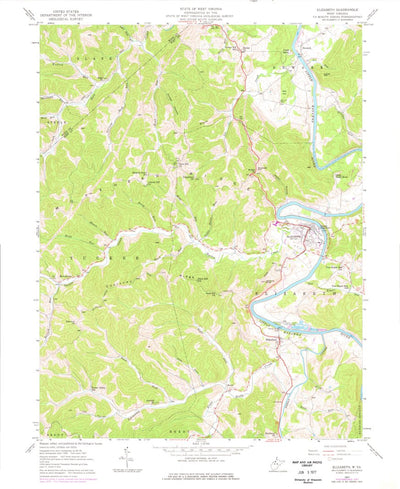 United States Geological Survey Elizabeth, WV (1957, 24000-Scale) digital map