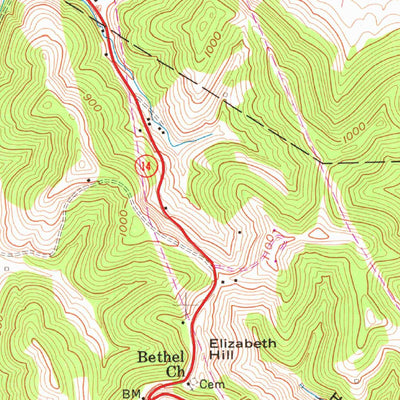United States Geological Survey Elizabeth, WV (1957, 24000-Scale) digital map