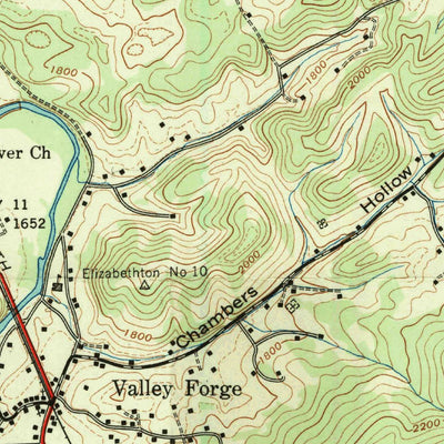 United States Geological Survey Elizabethton, TN (1938, 24000-Scale) digital map