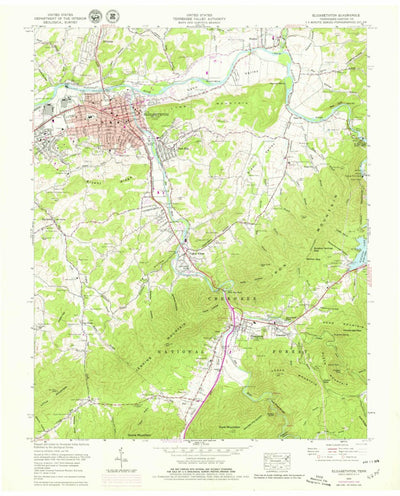 United States Geological Survey Elizabethton, TN (1959, 24000-Scale) digital map