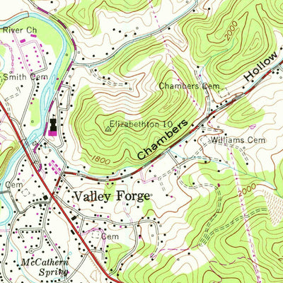 United States Geological Survey Elizabethton, TN (1959, 24000-Scale) digital map