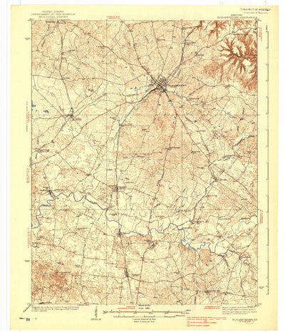 United States Geological Survey Elizabethtown, KY (1938, 62500-Scale) digital map