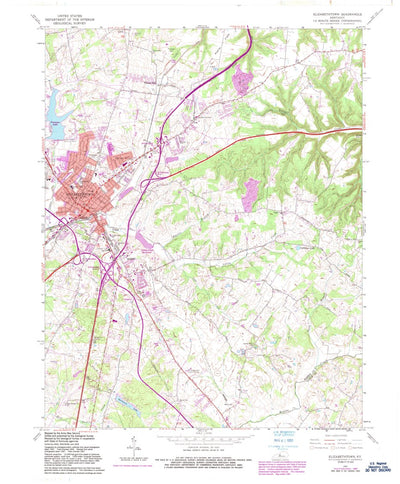 United States Geological Survey Elizabethtown, KY (1967, 24000-Scale) digital map