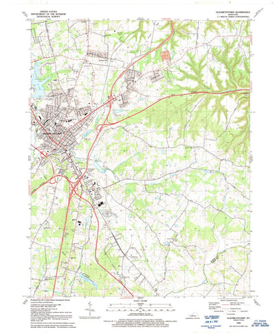 United States Geological Survey Elizabethtown, KY (1991, 24000-Scale) digital map
