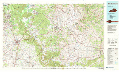 United States Geological Survey Elizabethtown, KY-IN (1981, 100000-Scale) digital map