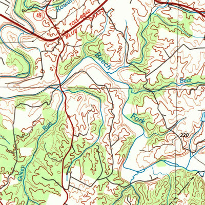 United States Geological Survey Elizabethtown, KY-IN (1981, 100000-Scale) digital map
