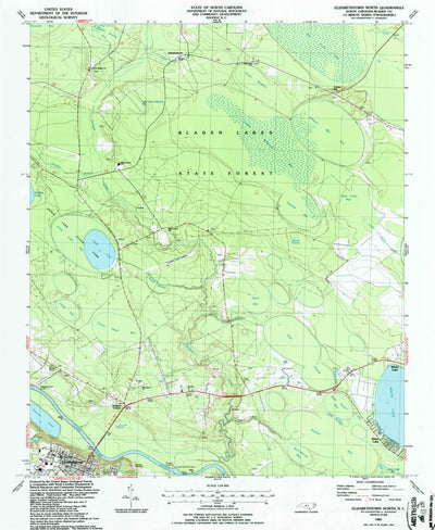 United States Geological Survey Elizabethtown North, NC (1987, 24000-Scale) digital map