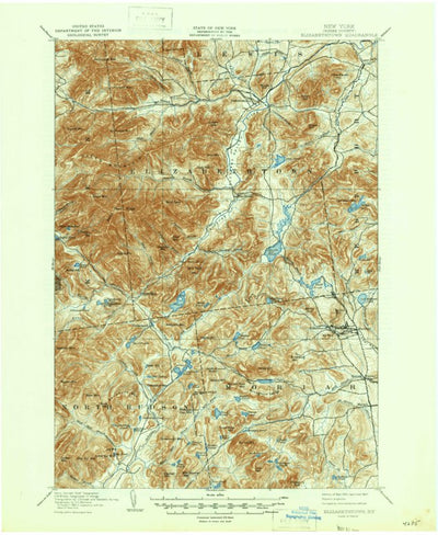 United States Geological Survey Elizabethtown, NY (1901, 62500-Scale) digital map