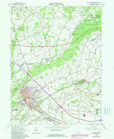United States Geological Survey Elizabethtown, PA (1964, 24000-Scale) digital map