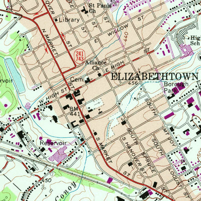 United States Geological Survey Elizabethtown, PA (1964, 24000-Scale) digital map