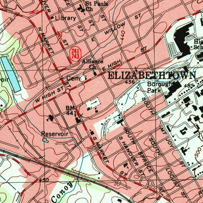 United States Geological Survey Elizabethtown, PA (1999, 24000-Scale) digital map