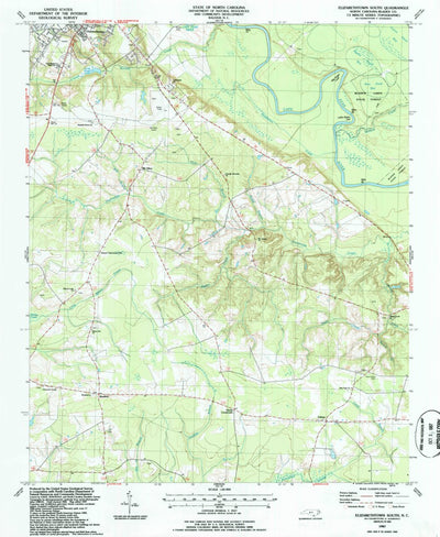 United States Geological Survey Elizabethtown South, NC (1987, 24000-Scale) digital map