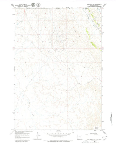 United States Geological Survey Elk Basin NW, WY-MT (1966, 24000-Scale) digital map