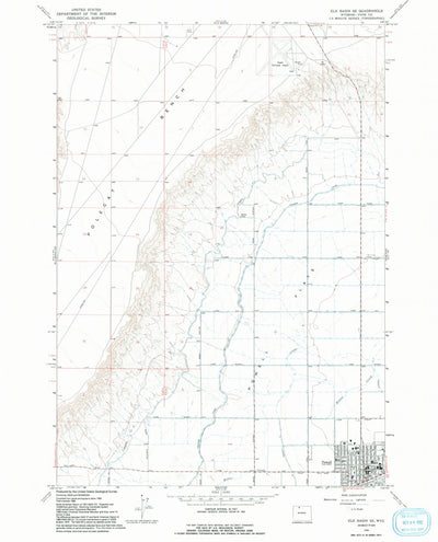 United States Geological Survey Elk Basin SE, WY (1966, 24000-Scale) digital map