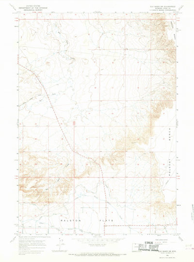 United States Geological Survey Elk Basin SW, WY (1966, 24000-Scale) digital map