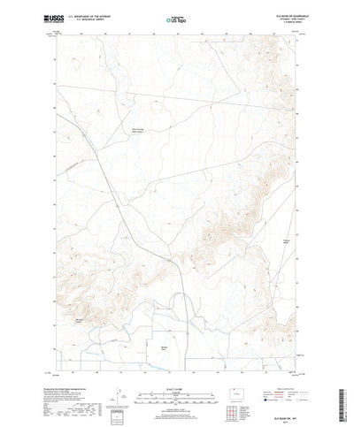 United States Geological Survey Elk Basin SW, WY (2017, 24000-Scale) digital map