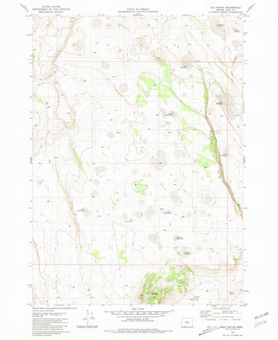 United States Geological Survey Elk Butte, OR (1981, 24000-Scale) digital map
