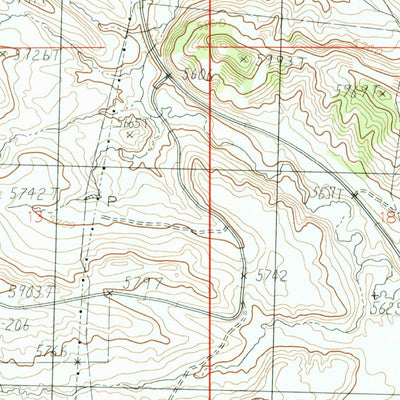United States Geological Survey Elk Butte, WY (1985, 24000-Scale) digital map