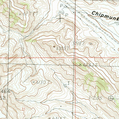United States Geological Survey Elk Butte, WY (1985, 24000-Scale) digital map