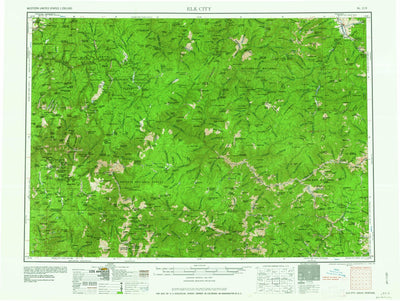 United States Geological Survey Elk City, ID-MT (1960, 250000-Scale) digital map