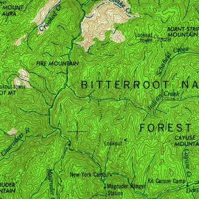 United States Geological Survey Elk City, ID-MT (1960, 250000-Scale) digital map