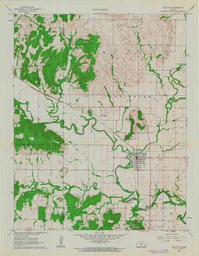 United States Geological Survey Elk City, KS (1962, 24000-Scale) digital map