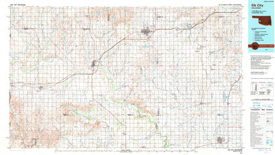 United States Geological Survey Elk City, OK-TX (1985, 100000-Scale) digital map