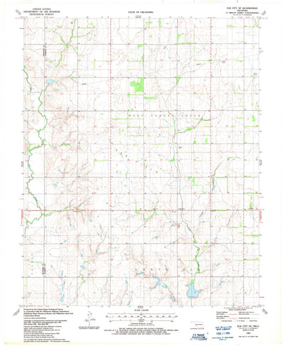 United States Geological Survey Elk City SE, OK (1987, 24000-Scale) digital map