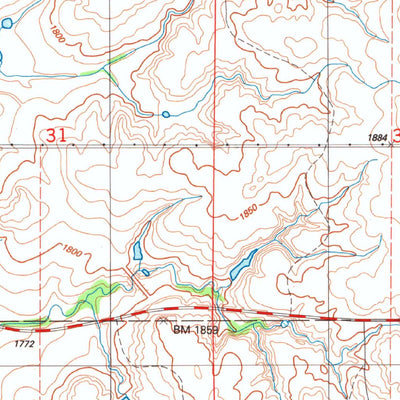 United States Geological Survey Elk City SE, OK (1987, 24000-Scale) digital map