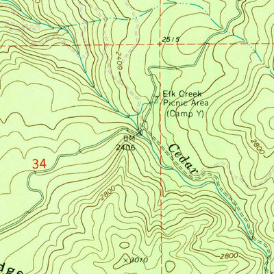 United States Geological Survey Elk Creek Falls, ID (1969, 24000-Scale) digital map