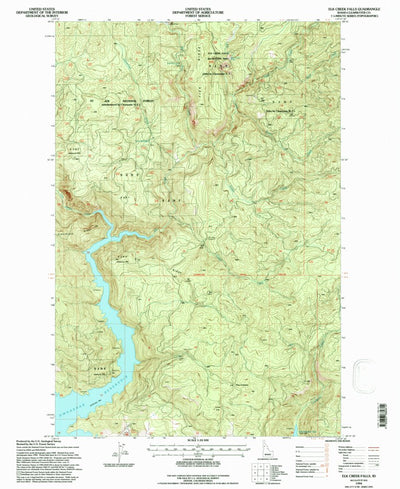 United States Geological Survey Elk Creek Falls, ID (1994, 24000-Scale) digital map