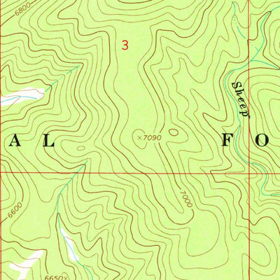 United States Geological Survey Elk Creek, MT (1966, 24000-Scale) digital map