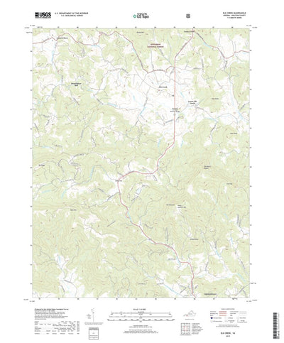 United States Geological Survey Elk Creek, VA (2019, 24000-Scale) digital map
