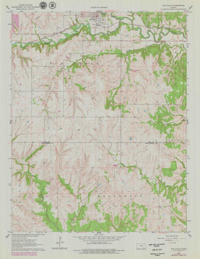 United States Geological Survey Elk Falls, KS (1962, 24000-Scale) digital map