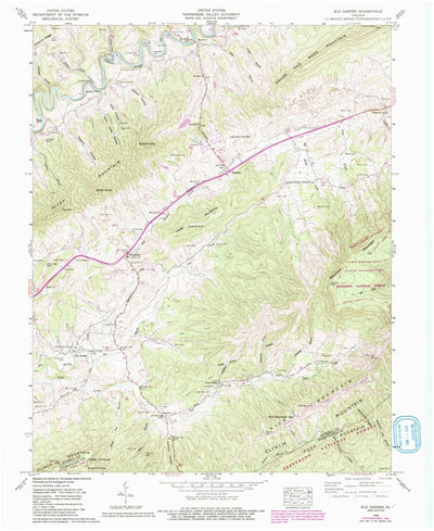 United States Geological Survey Elk Garden, VA (1958, 24000-Scale) digital map