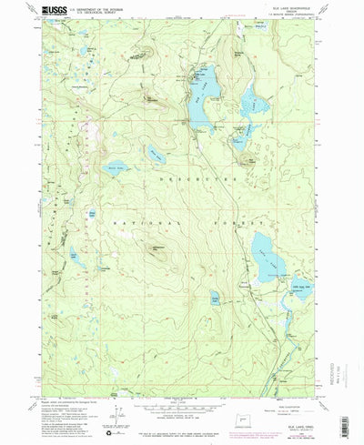 United States Geological Survey Elk Lake, OR (1963, 24000-Scale) digital map