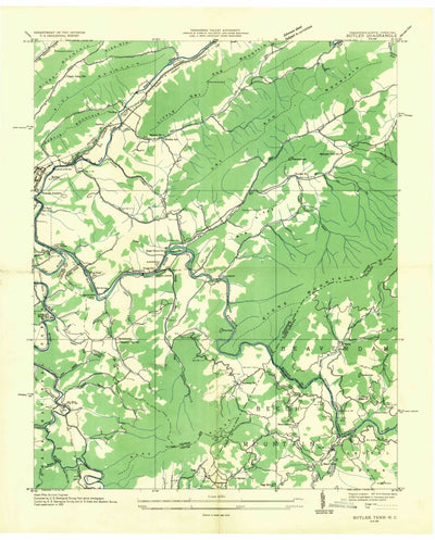 United States Geological Survey Elk Mills, TN-NC (1935, 24000-Scale) digital map