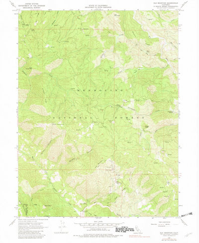 United States Geological Survey Elk Mountain, CA (1967, 24000-Scale) digital map