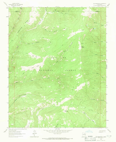 United States Geological Survey Elk Mountain, NM (1963, 24000-Scale) digital map