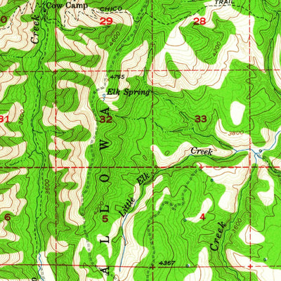 United States Geological Survey Elk Mountain, OR (1957, 62500-Scale) digital map