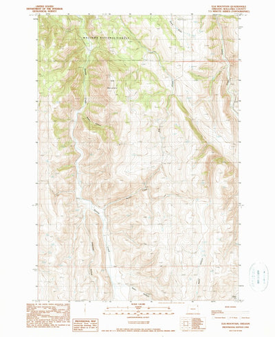 United States Geological Survey Elk Mountain, OR (1990, 24000-Scale) digital map