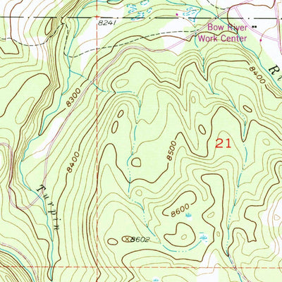 United States Geological Survey Elk Mountain SW, WY (1955, 24000-Scale) digital map