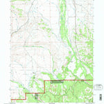 United States Geological Survey Elk Mountain SW, WY (1992, 24000-Scale) digital map