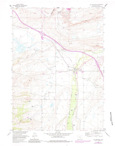 United States Geological Survey Elk Mountain, WY (1955, 24000-Scale) digital map