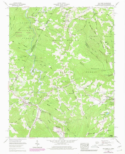 United States Geological Survey Elk Park, NC-TN (1960, 24000-Scale) digital map