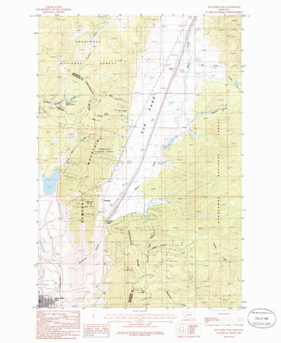 United States Geological Survey Elk Park Pass, MT (1985, 24000-Scale) digital map