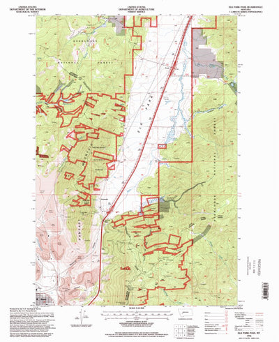 United States Geological Survey Elk Park Pass, MT (1996, 24000-Scale) digital map