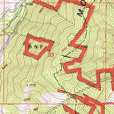 United States Geological Survey Elk Park Pass, MT (1996, 24000-Scale) digital map