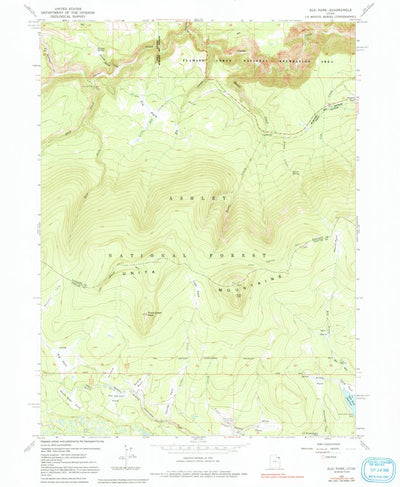 United States Geological Survey Elk Park, UT (1963, 24000-Scale) digital map