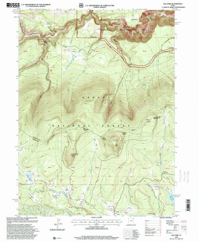 United States Geological Survey Elk Park, UT (1996, 24000-Scale) digital map